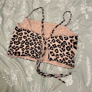 Victoria's Secret Pink and Black Strapless Top